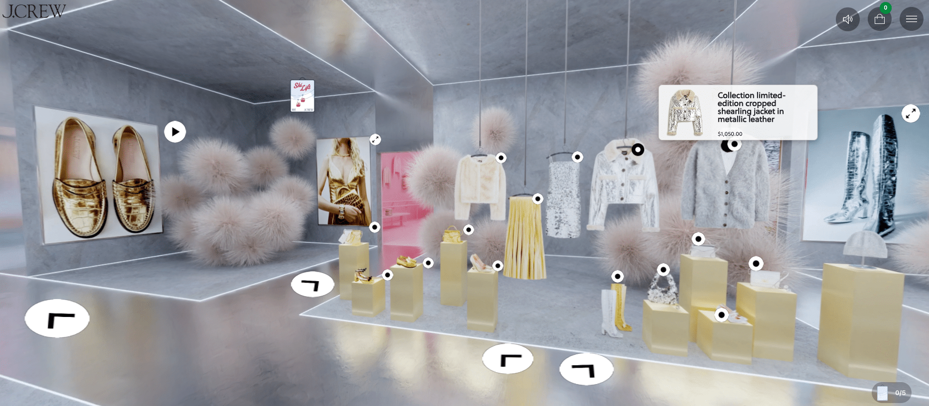J. Crew's virtual showroom for their winter collection.